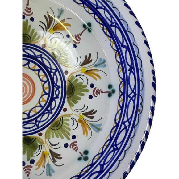 Vibrant Beautiful Spanish Pottery Hand Painted Signed 8.25" Bowl/Wall Art - Picture 5 of 8